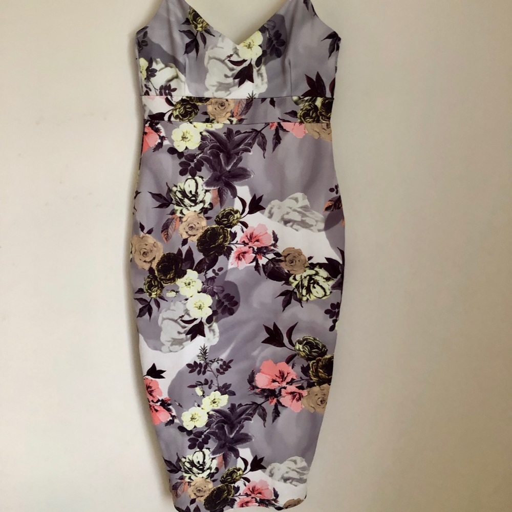 Boohoo Purple Floral Dress